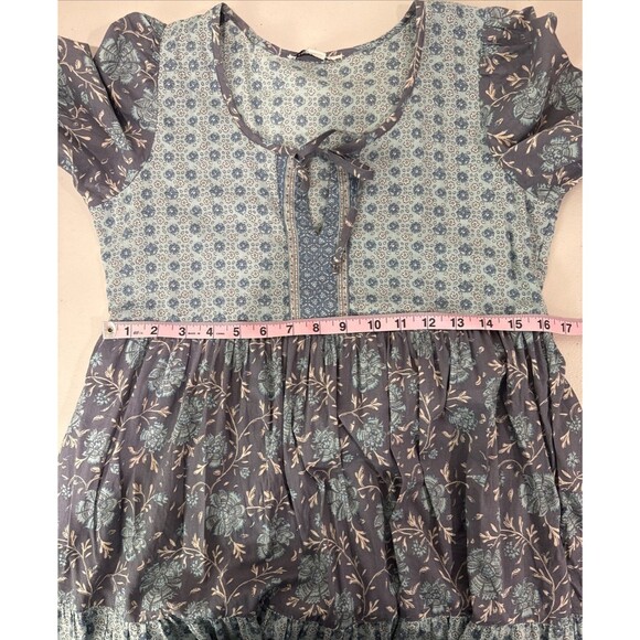 American Eagle Maxi Dress Blue Floral Tiered Women's Size XS - Picture 12 of 15